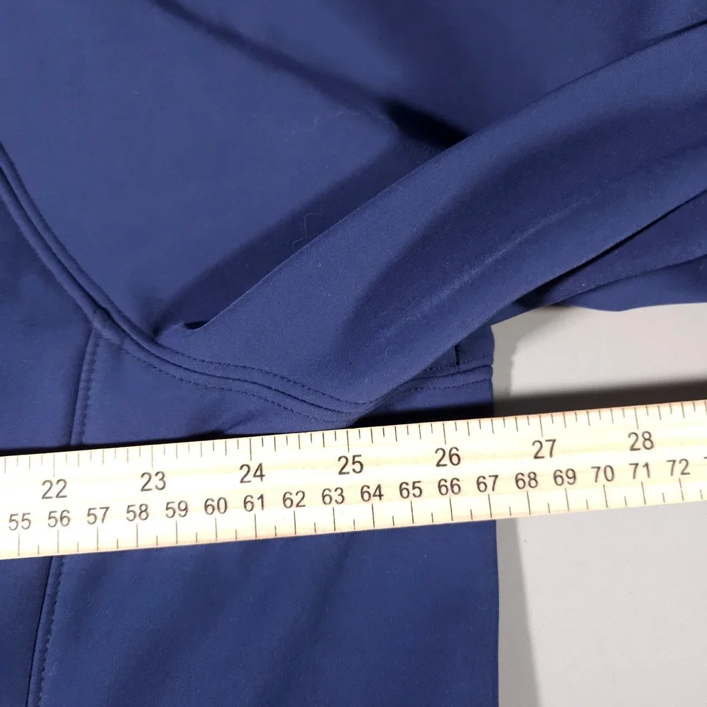 LL Bean Softshell Jacket Mens XXL Tall Blue Fleece Lined‎ Full Zip 299766